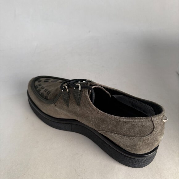 Stylish Valentino Garavani Men\'s Dress Shoes Green Suede - EU size 44 - US 11